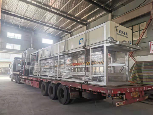 เครื่องทำน้ำแข็งบล็อก 20T สำหรับตู้เย็นเครื่องทำน้ำแข็งบล็อกระบายความร้อนโดยตรงเชิงพาณิชย์ประเภท