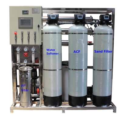 ระบบ Reverse Osmosis 1000L/H ขจัดเกลือแมงกานีสเหล็กฟลูออไรด์ตะกั่วและแคลเซียม