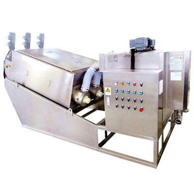 Grey Sluge Dewatering Equipment เครื่องกดตัวกรองสกรูบำรุงรักษาง่ายผลิตในประเทศจีน